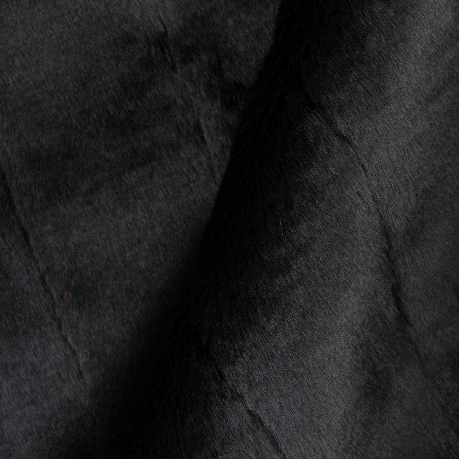 Retal Tela Pelo Invierno Negro Listado 160x160cm - Ribes y Casals