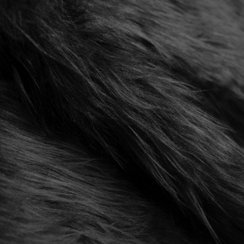 Tecido Pêlo Comprido Negro - Ribes y Casals