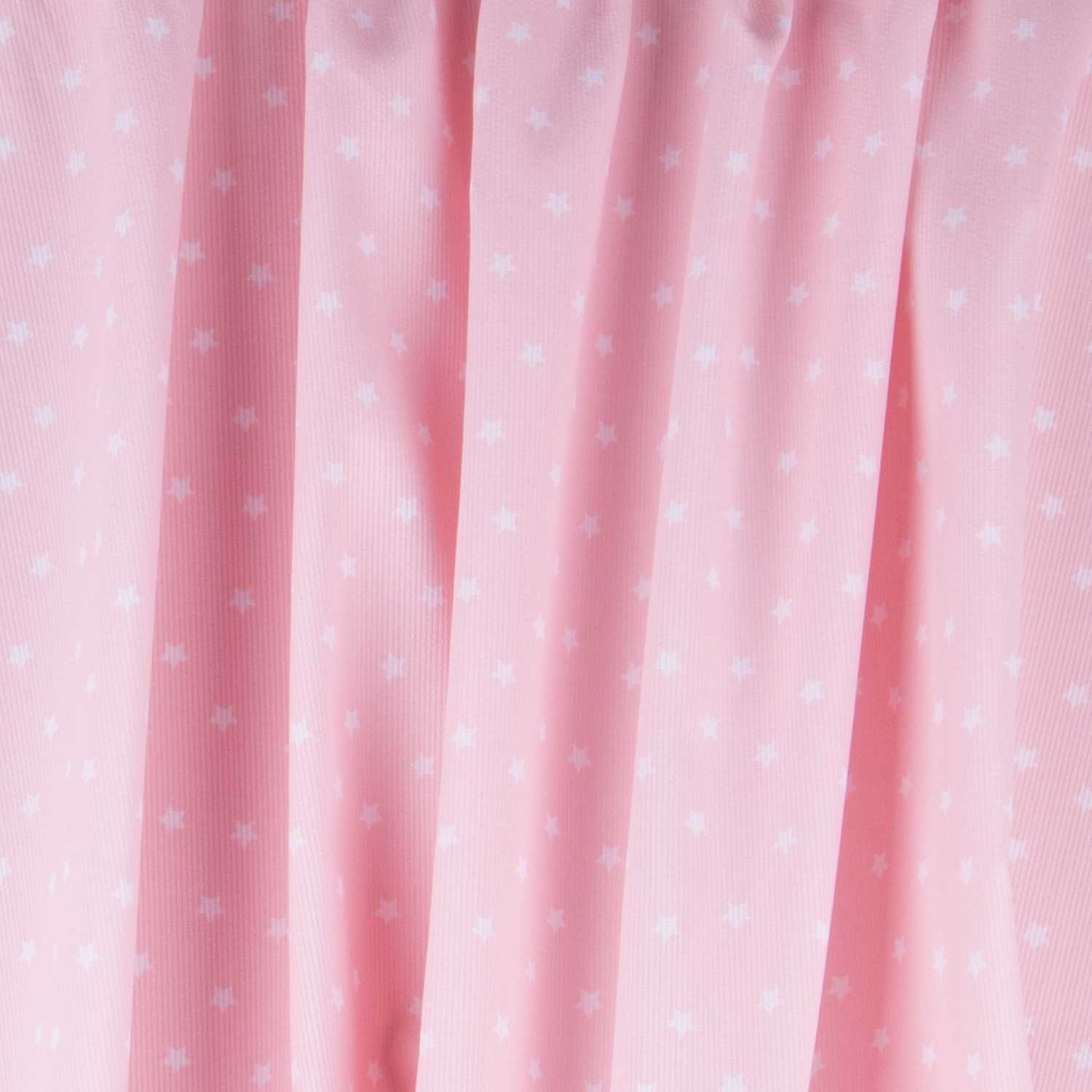 Tecido Piqué Canutillo Estrela Rosa - Ribes y Casals