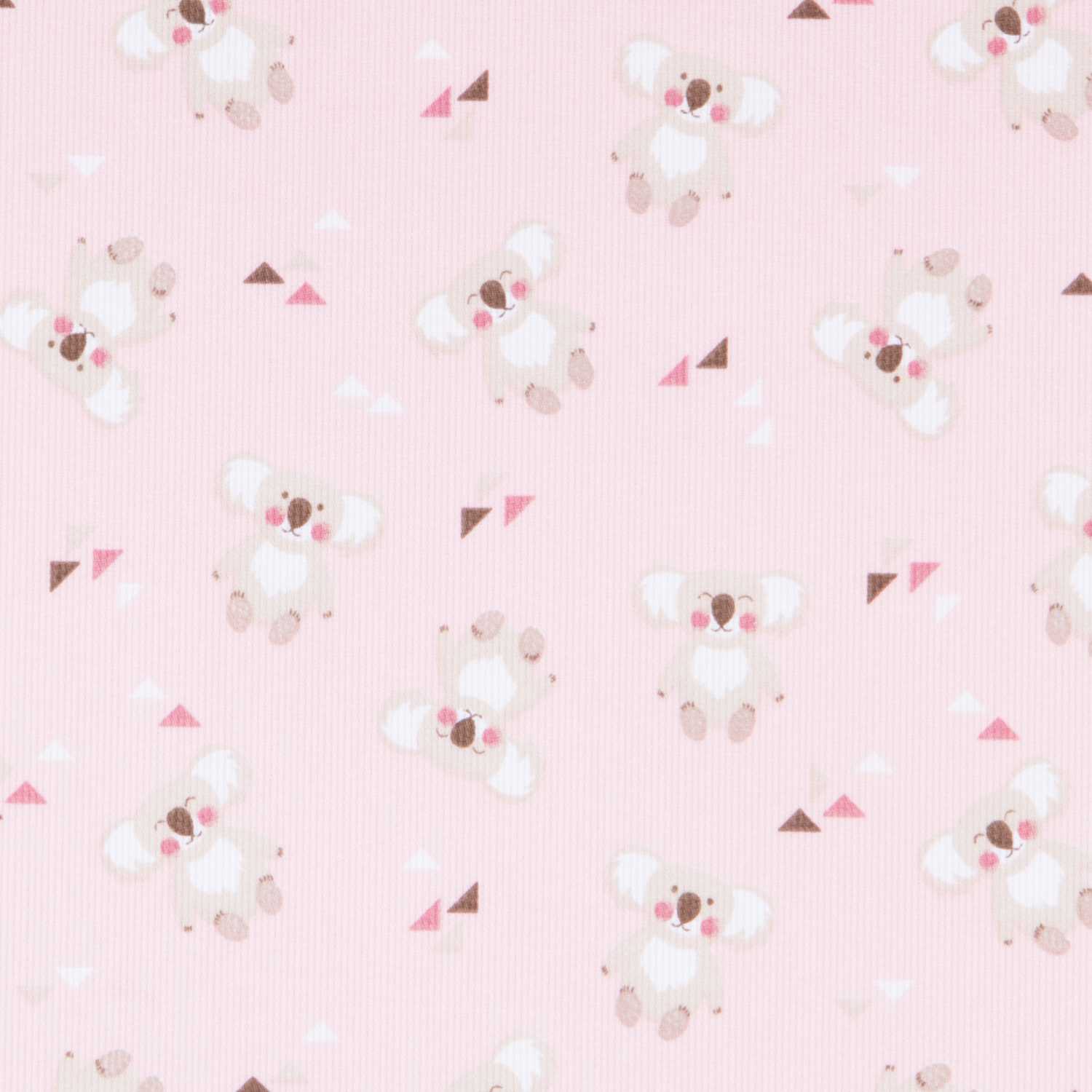 Tecido Piqué Canutillo Koala Rosa - Ribes y Casals