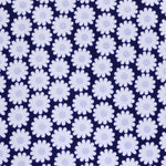 Tecido Piqué Canutillo Margaridas Azul-marinho - Ribes y Casals