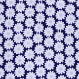 Tecido Piqué Canutillo Margaridas Azul-marinho - Ribes y Casals