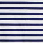 Tecido Piqué Canutillo Riscas Azul Marinho - Ribes y Casals
