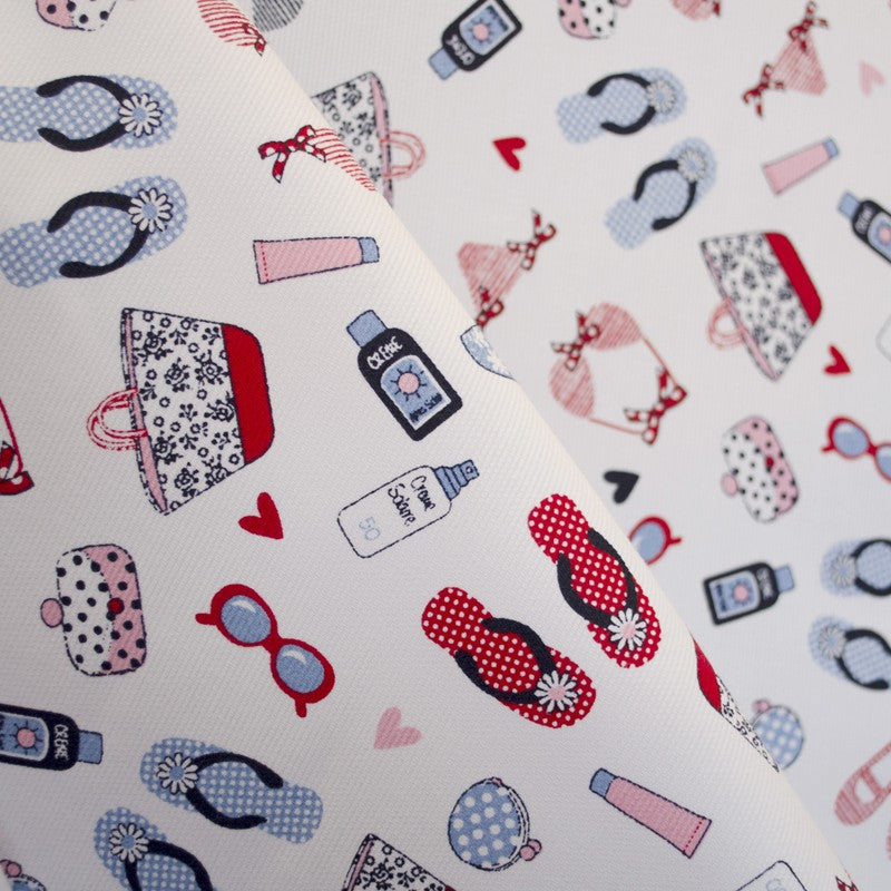 Tecido Piquê Estampado Summer - Ribes y Casals