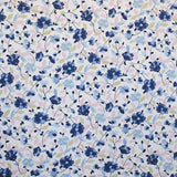 Tecido Piquê Estampado Floral Azul - Ribes y Casals