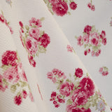 Tecido Piquê Estampado Ramo Rosa - Ribes y Casals