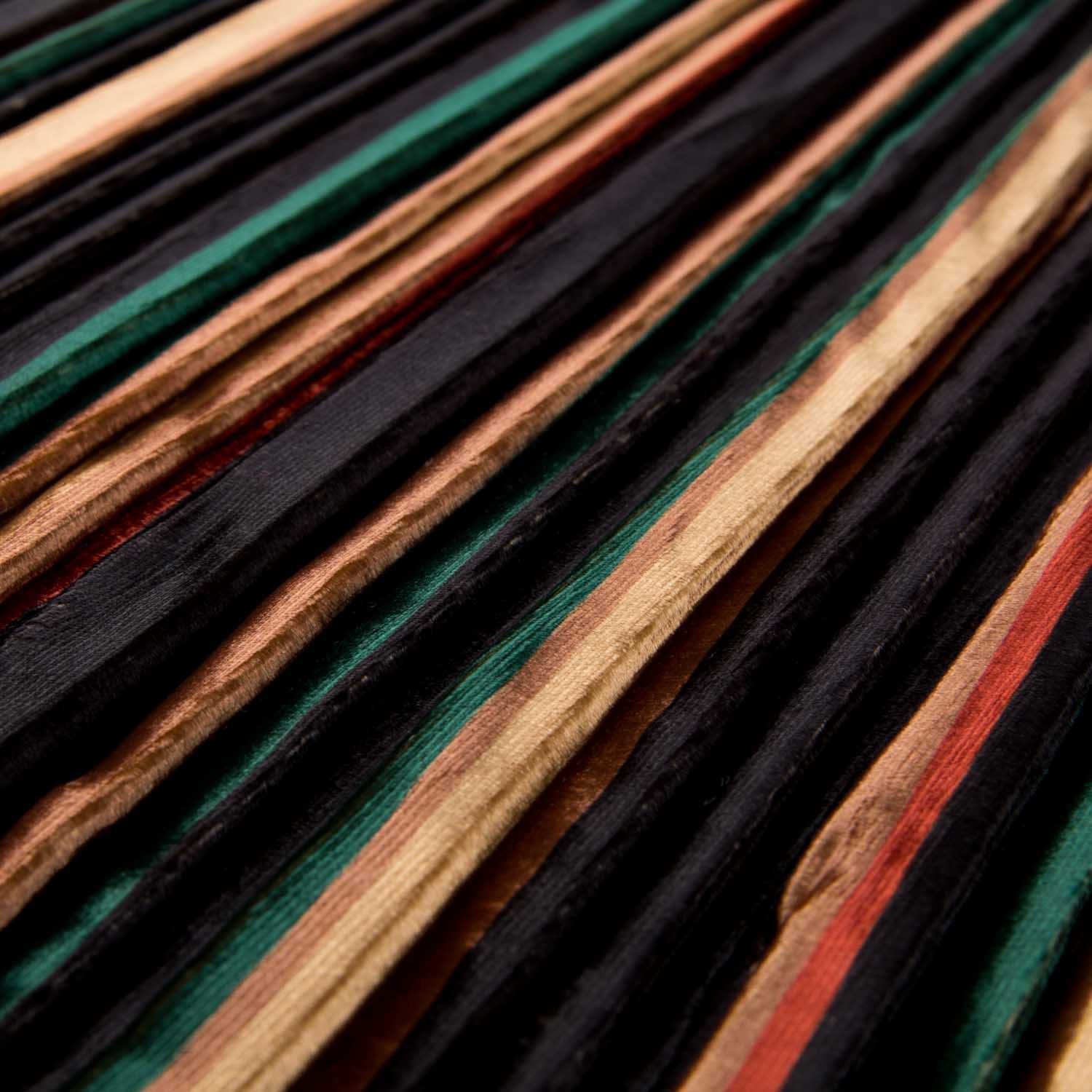 Tela Plisado Soleil Terciopelo Verde - Ribes y Casals