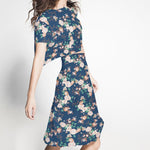 Crepe Marrocain Bouqet Preta - Ribes y Casals