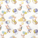Tecido de Popeline Algodão Little Rabbit Branco - Ribes y Casals