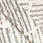 Tecido de Popelina Algodão Notas Musicais Cru - Ribes y Casals