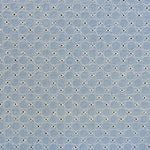 Tecido de Popeline Bordado Círculos Azul - Ribes y Casals