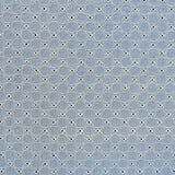 Tecido de Popeline Bordado Círculos Azul - Ribes y Casals