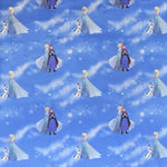 Tecido Popeline Disney Frozen Azul - Ribes y Casals