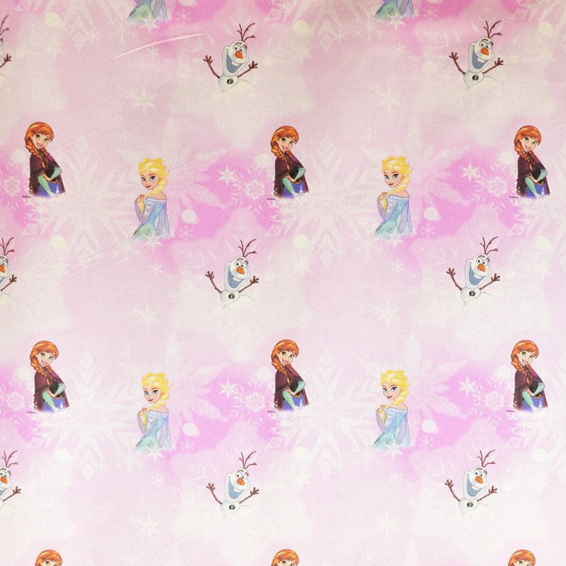 Tecido Popeline Disney Frozen Rosa - Ribes y Casals