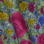 Tecido de Popeline Flamenga Cravo Fundo Água - Ribes y Casals