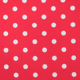 Tecido de Popeline Flamenco Bolas Fundo Vermelho - Ribes y Casals