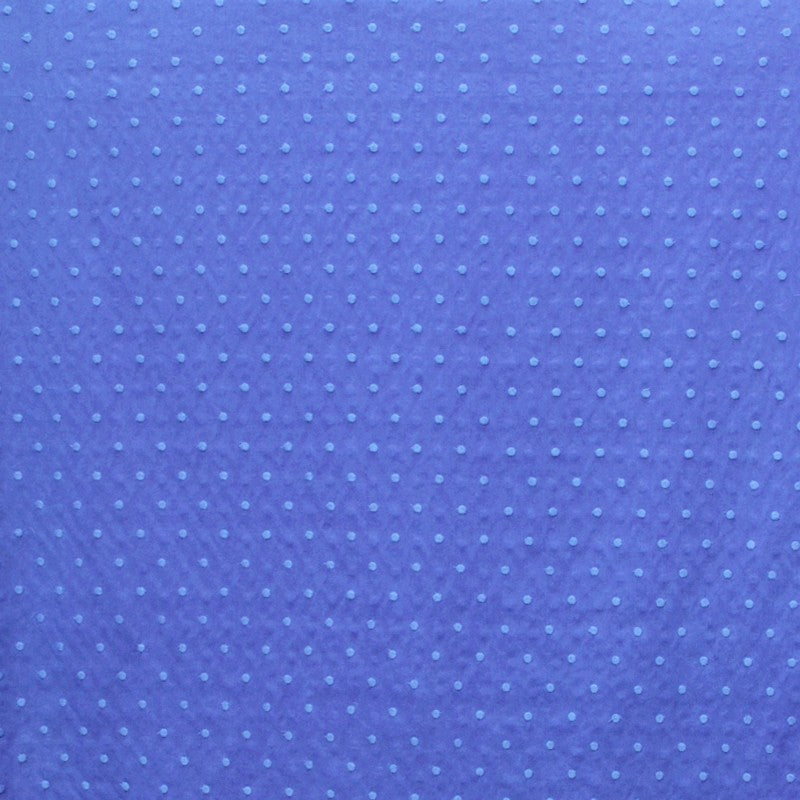 Tecido de Popeline Bola Bordada Tom Sobre Tom Azul Denim - Ribes y Casals