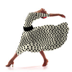 Tecido Popelina Bola Fundo Cru 3,5 cm - Ribes y Casals