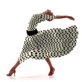 Tecido Popelina Bola Fundo Cru 3,5 cm - Ribes y Casals