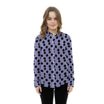 Tecido Popelina Bola Fundo Lilás 3,5 cm - Ribes y Casals