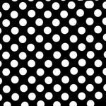 Popeline Bolas Flamenco Fundo Negro 15mm - Ribes y Casals