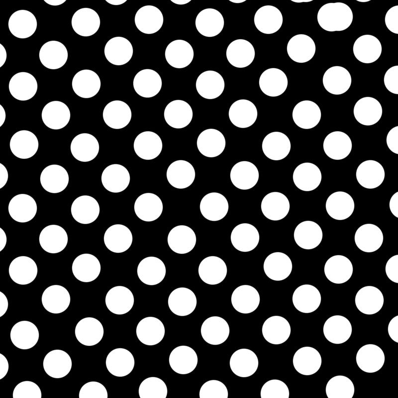 Retal Popelín Lunares Flamenca Fondo Negro 50x160 cm - Ribes y Casals