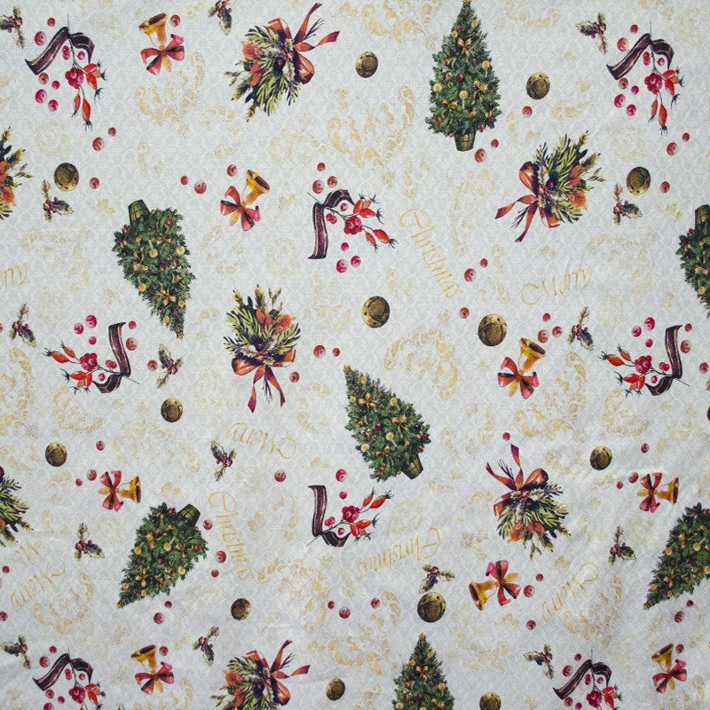 Tecido Lona Natal Abeto Fundo Cru - Ribes y Casals