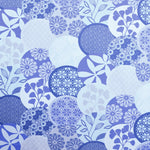 Tecido Popeline Painel Floral Azul - Ribes y Casals