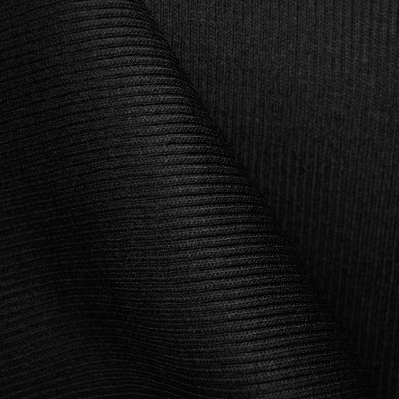 Tecido de Malha Canelado Preto - Ribes y Casals