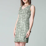 Tela Punto Crepe Reptil Verde - Ribes y Casals