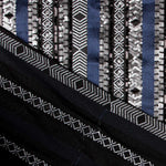 Tela Punto Lycra Lentejuela Étnica Azul - Ribes y Casals