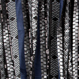 Tela Punto Lycra Lentejuela Étnica Azul - Ribes y Casals