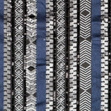 Tela Punto Lycra Lentejuela Étnica Azul - Ribes y Casals