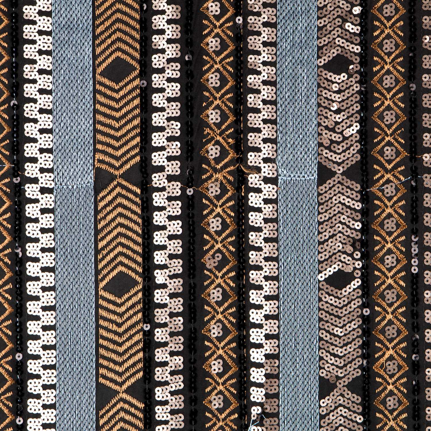 Tela Punto Lycra Lentejuela Étnica Cobre - Ribes y Casals