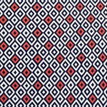 Tela Punto Jersey Geométrico Azul - Ribes y Casals