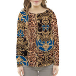 Tela Punto Otomán Leopardo Winter Azul - Ribes y Casals