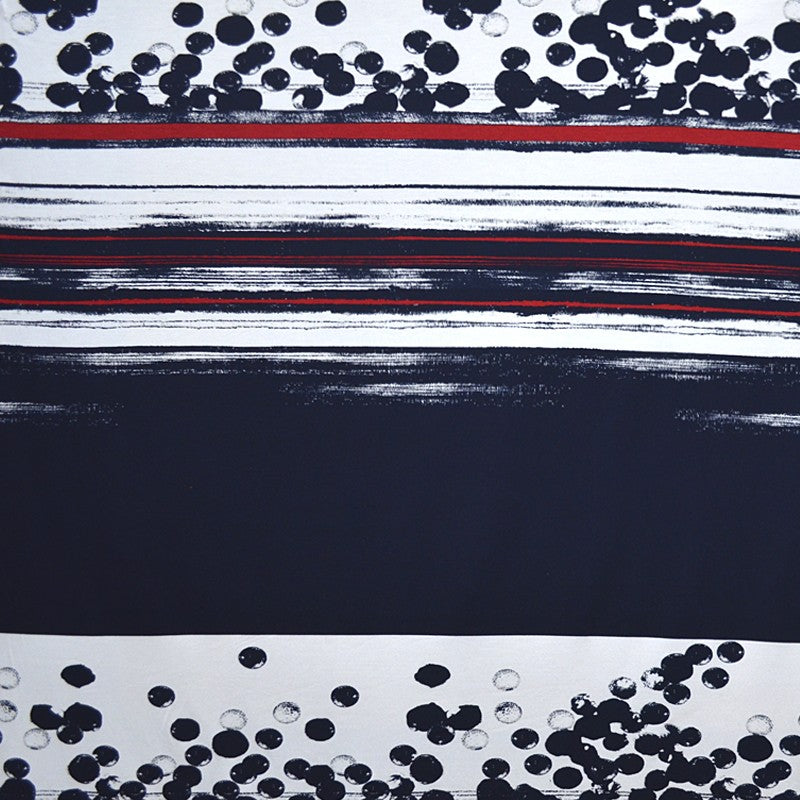 Tecido de Malha de Viscose Bolhas Azul-marinho - Ribes y Casals