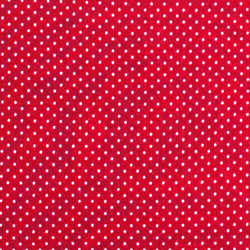 Tecido de Malha Viscose Bola Mini Vermelho - Ribes y Casals