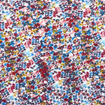 Tecido de Malha de Viscose Mosaico Flor Azul - Ribes y Casals