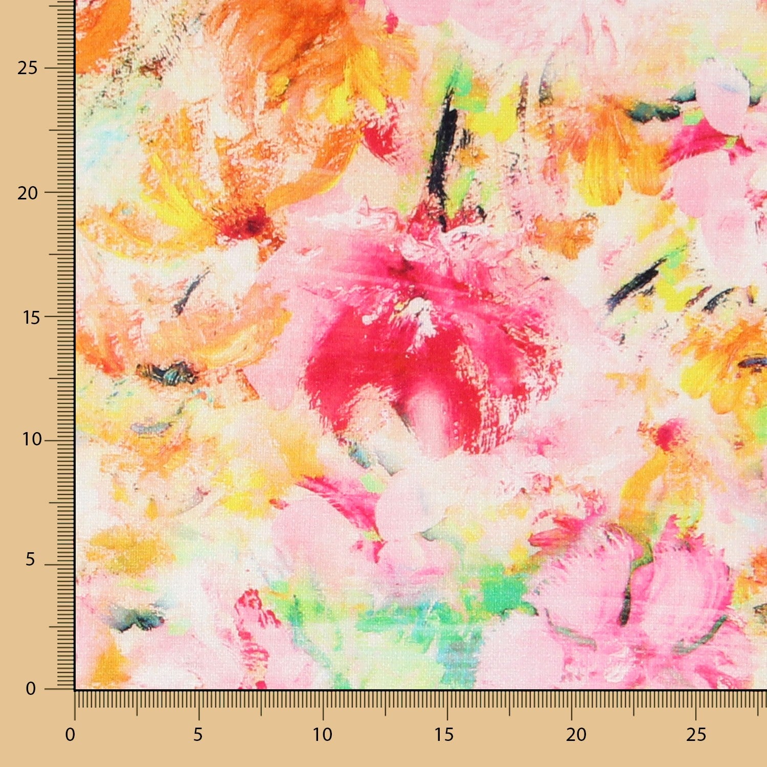 Tecido Rústico Aquarela Explosão - Ribes y Casals