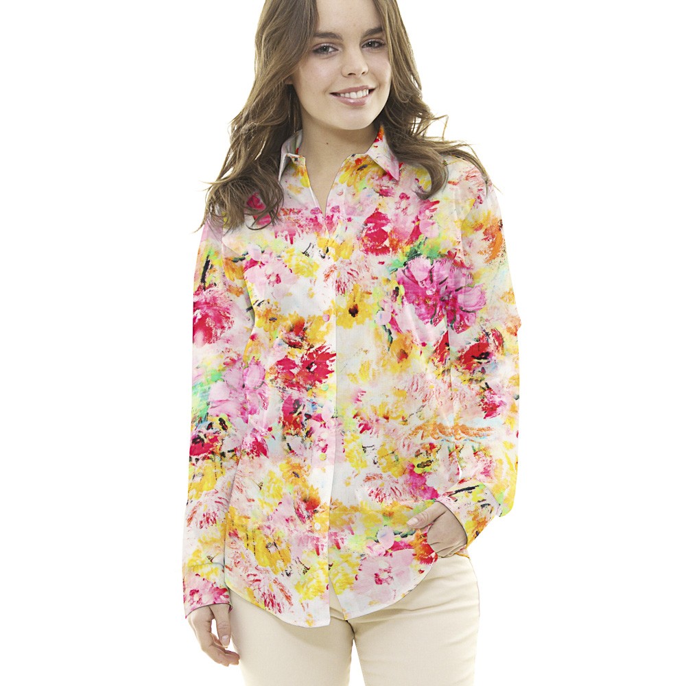 Tecido Rústico Aquarela Explosão - Ribes y Casals