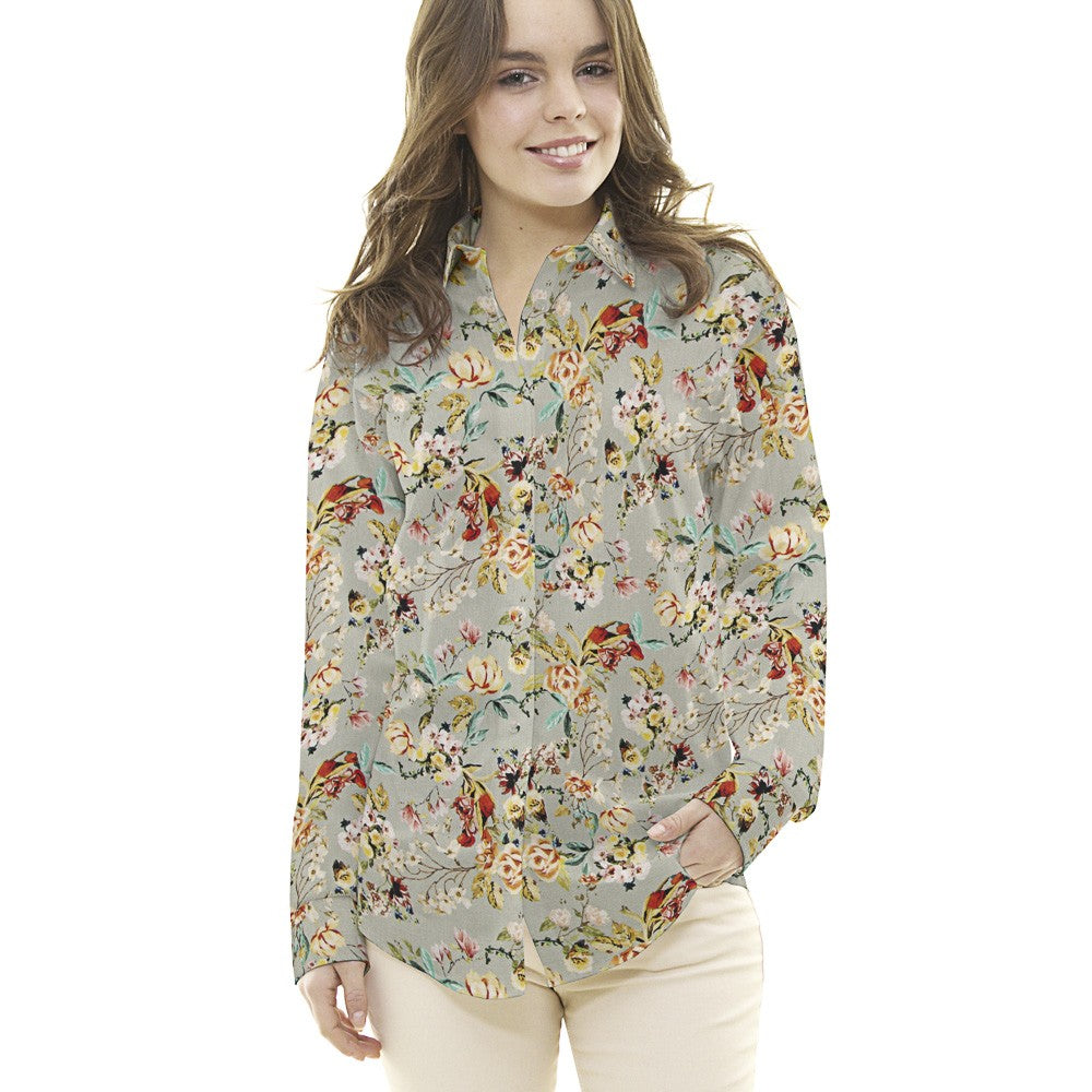 Tecido Rústico Rosas Verde - Ribes y Casals