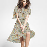 Tecido Rústico Rosas Verde - Ribes y Casals