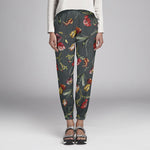 Tecido Rústico Flores Verde Escuro - Ribes y Casals