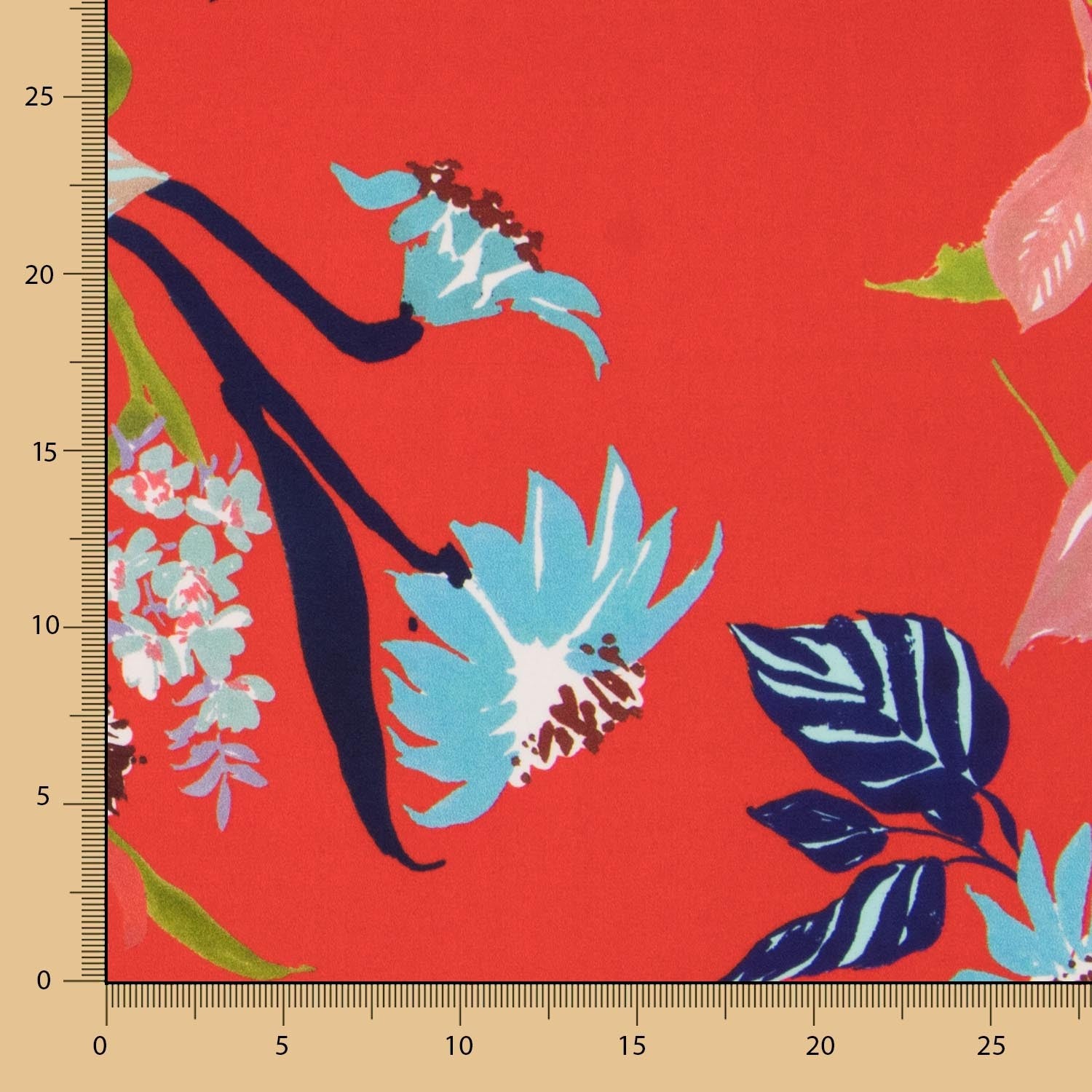 Cetim Poliéster Selva Vermelho - Ribes y Casals