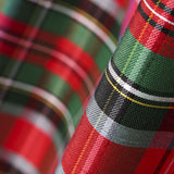 Tela Shantung Poliester Cuadro Rojo - Ribes y Casals