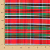 Tela Shantung Poliester Cuadro Rojo - Ribes y Casals