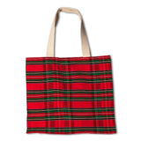 Tela Shantung Poliester Cuadro Rojo - Ribes y Casals