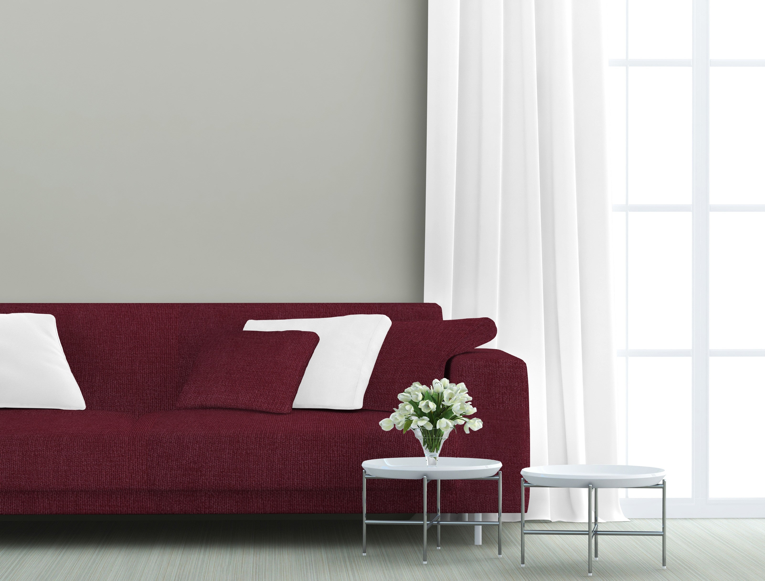 Tela Terciopelo Antimanchas Granate - Ribes y Casals