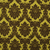 Tecido de Veludo Estampado Barroco Amarelo - Ribes y Casals